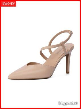 Closed Toe Heels Ankle Strap Slingback Pumps Stiletto Heel Dress Shoes